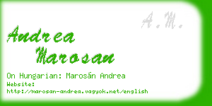 andrea marosan business card